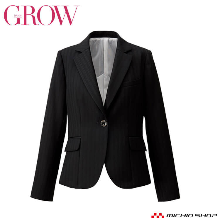 オフィス 事務服 制服 受付 SERVO サーヴォ GROW (グロウ) レディスジャケット GJAL-1453 グロッシーストライプ