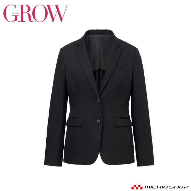 オフィス 事務服 制服 接客 受付 SERVO サーヴォ GROW (グロウ) テーラードジャケット GJAL-2551 2025年秋冬新作 漆黒シリーズ