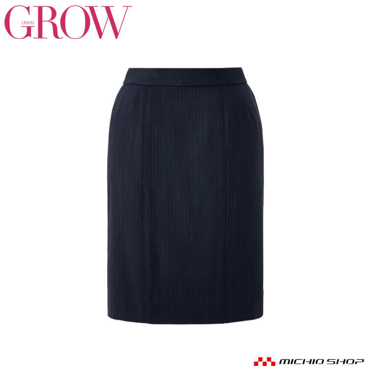 オフィス 事務服 制服 受付 SERVO サーヴォ GROW (グロウ) タイトスカート GSKL-1556 ヴィオラ・ストライプ｜ミチオショップ