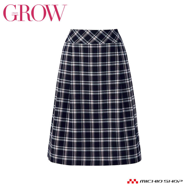 オフィス 事務服 制服 受付 SERVO サーヴォ GROW (グロウ) タックスカート GSKL-1963 ティアラ・チェック｜ミチオショップ 13,464円