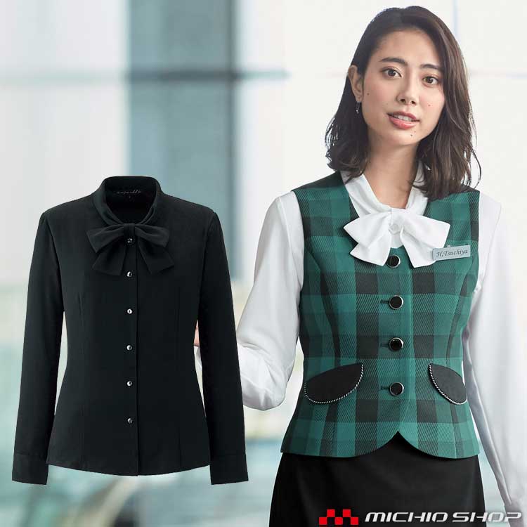 楽天市場】事務服 制服 en joie アンジョア オーバーブラウス