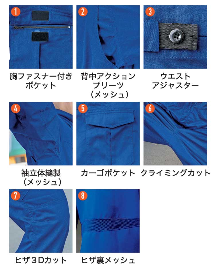 楽天市場 つなぎ作業服 グレースエンジニア長袖ツナギ Ge 227エスケープロダクト 大きいサイズ4l 5l B体 ミチオショップ