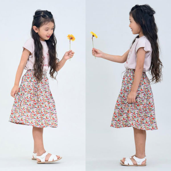 2023夏【RIO/リオ】ワイドタックリラックスパンツ≪90cm100cm110cm120cm130cm140cm≫子供服キッズ女の子女児子どもパンツ9分丈