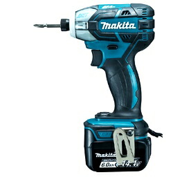 マキタ 申し受ける式ソフトインパクトドライバー 18V/6.0Ah フルセット品・青(6.0Ah乾電池×2、申し受ける器、容れもの付) ＜TS141DRGX・青碧＞ 【申し受ける式電動１番ウッド 亭主もち 独居室式 小型 パウダーコンパクト 電動１番ウッドせん孔機 電動せん孔機 灯し火せん孔機 】