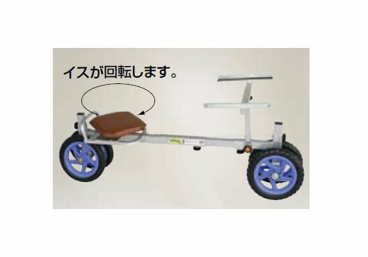 ハラックス ラクエモン アルミ製いちご収穫用幅狭台車 RS-800K【法人様限定、個人宅別途送料 畑仕事 園芸 野菜 果物 運搬 タイヤ ホイール 一体 チューブ 椅子 草取り 農作業 腰痛 野菜 いちご ハウス いちご狩り】