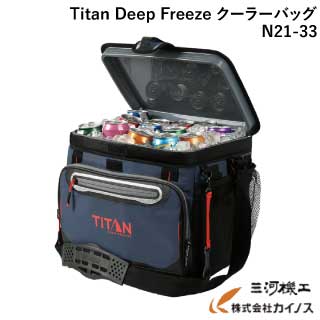 キャンプ Deep クーラーボックス アウトドア 三河機工 Freeze Titan 保冷バッグ 大型 安全衛生 アウトドア クーラーバッグ 現場仕事 30 店 Deep 職人 体調管理 現場作業員 熱中症対策 缶 カイノス N21 33 大型