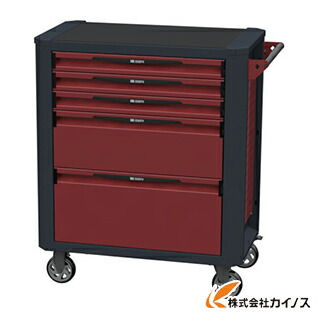 SORI キャビネットワゴン 12000 5段 赤 850X470X1020 12500R 【 通販 おすすめ 人気 価格 安い おしゃれ】