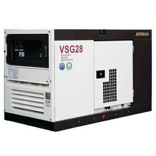 楽天市場 北越工業 Airman 可変速 ディーゼル エンジン 発電機 Vsg28a 28ｋva ホクエツ インバータ 制御 ロジック Pm 発電機 Vs ジェネレータ ワイドレンジ タッチパネル レンタル 原理 容量 移動撮影車 スタジオ 三河機工 カイノス 楽天市場店