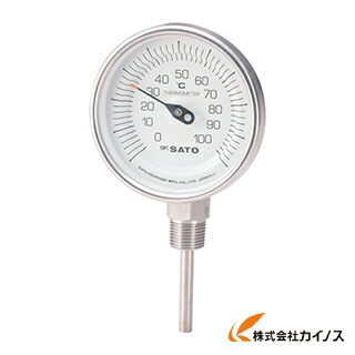佐藤 バイメタル温度計BMーS型 BM-S-90S-3