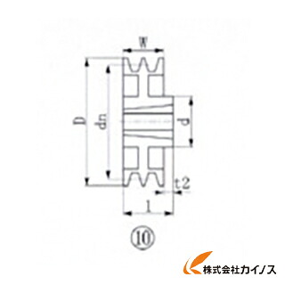 EVN ブッシングプーリー SPA 236mm 溝数2 SPA236-2
