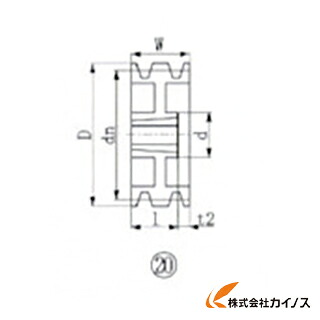 EVN ブッシングプーリー SPA 200mm 溝数3 SPA200-3
