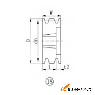 EVN ブッシングプーリー SPB 180粍 溝数3 SPB180-3