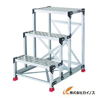 TRUSCO やり方用踏台 軽銀製・縞板手合い 天板大きさ600X400XH900 TSFC-369