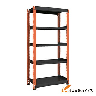 TRUSCO TM3型中量棚 900X471X1800 5段 単体 黒 TM3-6355 BK