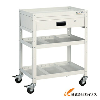 TRUSCO ラビットワゴン 600X400 引出1段 仕切2段付 W色 RBW-863S2V