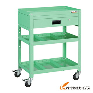 TRUSCO ラビットワゴン 600X400 引出1段 仕切2段付 YG色 RBW-863S2V