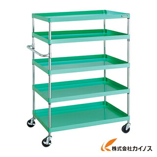 TRUSCO アリゾナ州の州都手押し車 1000X650XH1500 5段 YG色 PEW-15105-YG