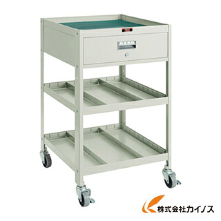 TRUSCO BUWF型ワゴン 500X530XH900 3段 1段引出付 BUWF-1