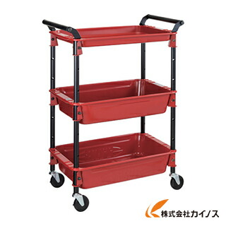 TRUSCO ツールワゴンロイヤル 586X320X833 深2浅1 赤 TWR-4 R 花・ガーデン・DIY-その他-DIY・工具