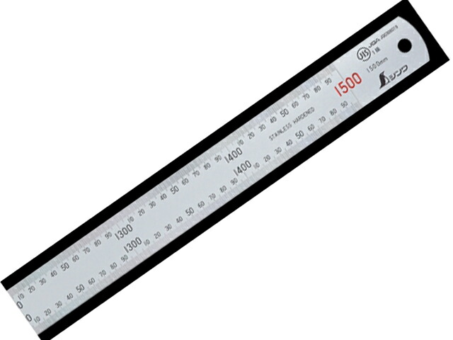 シンワ 直尺 シルバー 1.5m ＜13056＞ 【150mm ステンレス ものさし 1m 30cm セット 15cm 20cm 無地 0.2mm 丸ノコガイド jis1級 工具 通販 おすすめ 人気 比較 】