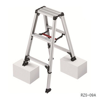 ハセガワ 軽銀アロイ製専用脚立 脚軽 RZS型 3段 RZS-09A