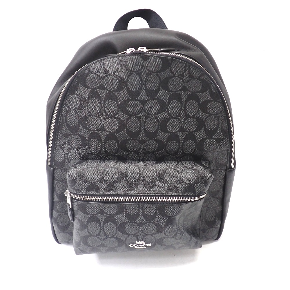 ユズポン　COACH 黒 レザー バックパック COACH - コーチ／COACH バッグ トートバッグ 鞄 ハンドバッグ