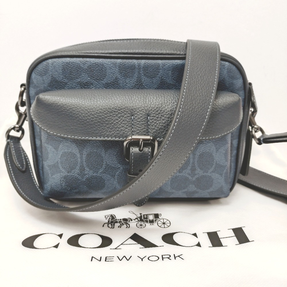 極美品✨COACH ショルダーバッグ ヒューストン シグネチャー メッセンジャー COACH コーチ ショルダーバッグ レディース シグネチャー 馬車