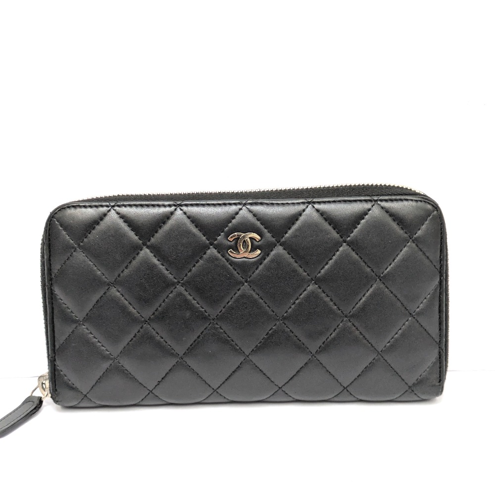 国内正規品　未使用　シャネル財布　マトラッセ　ロングジップウォレット　ラムスキン マトラッセ シャネル 長財布 クラシック ロングジップ