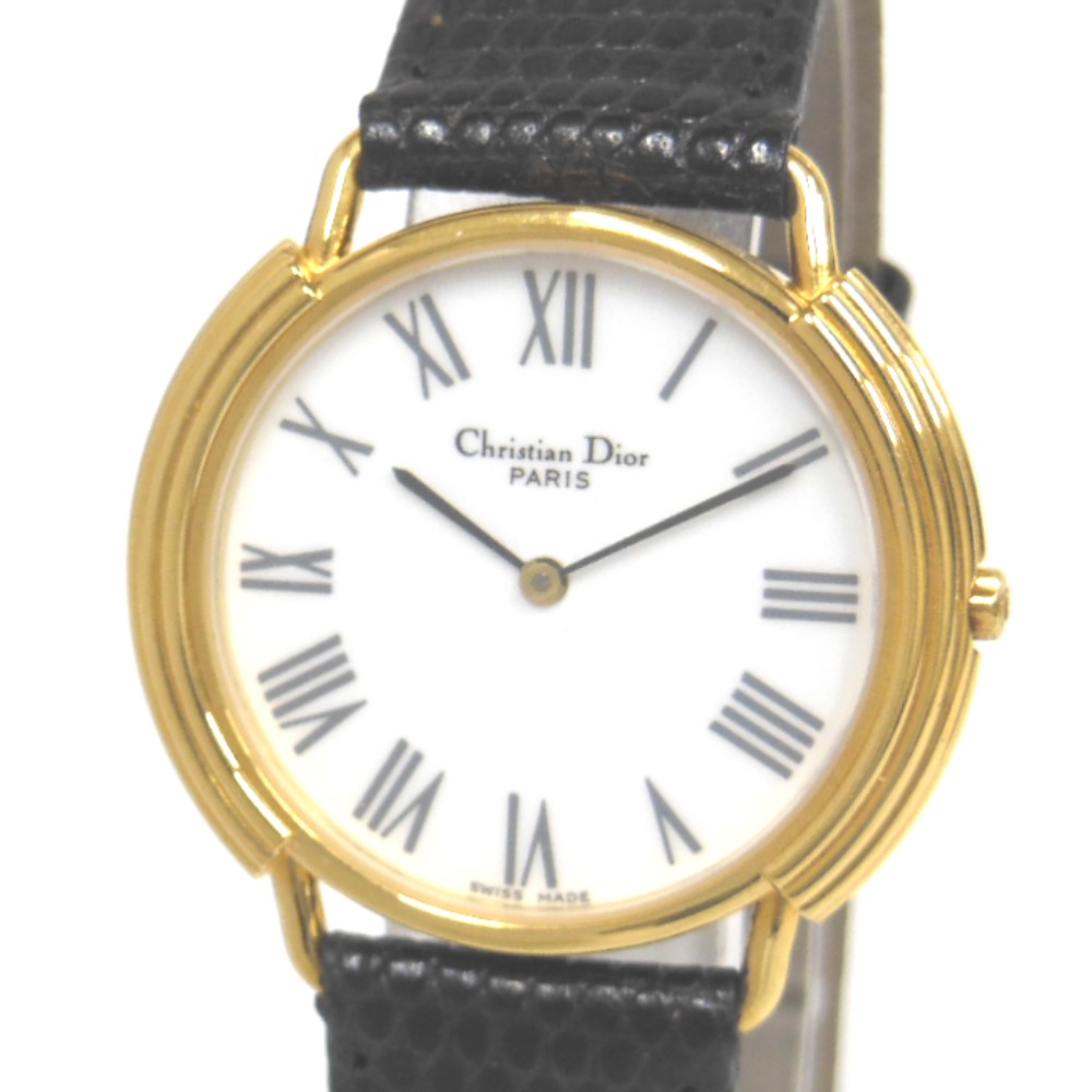 【極美品】Christian Dior ローマン　電池新品　 ゴールド　白文字盤 楽天市場】【ウォッチ】Christian Dior クリスチャン ディオール