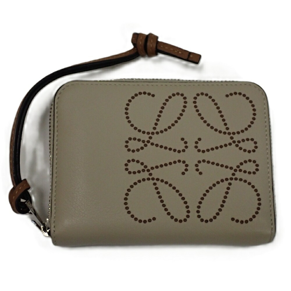 ❤️美品❤️ロエベ　リピートアナグラム　ジャガード　サークルケース　カーキ ❤️美品❤️ロエベ リピートアナグラム ジャガード サークル