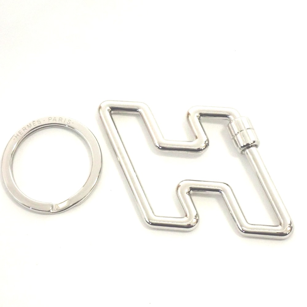 エルメス　キーホルダー　Hトゥスピード　キーリング　　シルバー　ステンレス　新品 HERMES エルメス キーリング Hトゥースピード H TOO SPEED H077245FJ