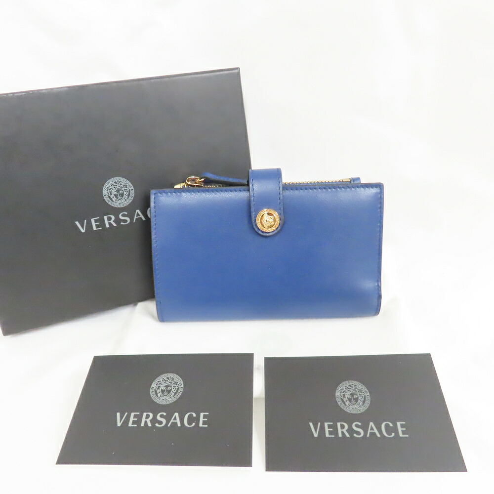 ヴェルサーチ 二つ折り財布 メデューサロゴ 1002897 レディース VERSACE 美品【質みなみ・高砂店】【質屋】 VERSACE 【中古】 Ts802711