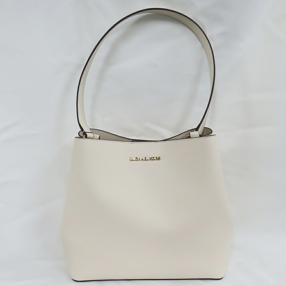 マイケル教科課程 ハンドバック プラット 並み並み 井戸釣瓶 肩部 白 35S4G3FS21 Michael Kors 超美品【質みなみ・高砂店】【一六銀行】 Michael Kors 【中古】 Ts609411