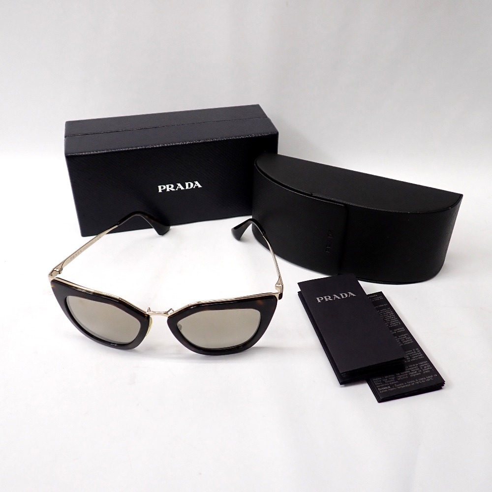 プラダ サングラス 度なし キャットアイ SPR 53S ブラック【質みなみ・二又瀬店】【質屋】 PRADA 【中古】 Ft639005