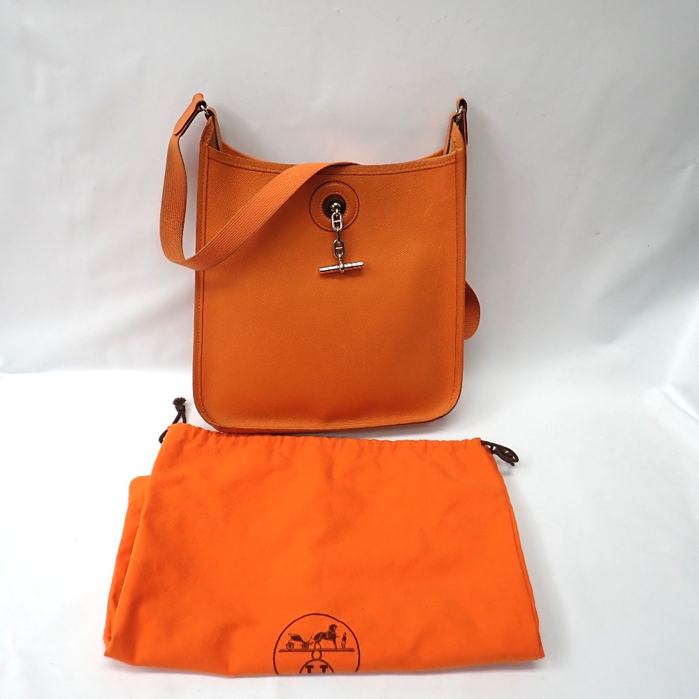エルメス ショルダーバッグ ヴェスパPM オレンジ色【質みなみ・二又瀬店】【一六銀行】 HERMES 【中古】 Ft640491