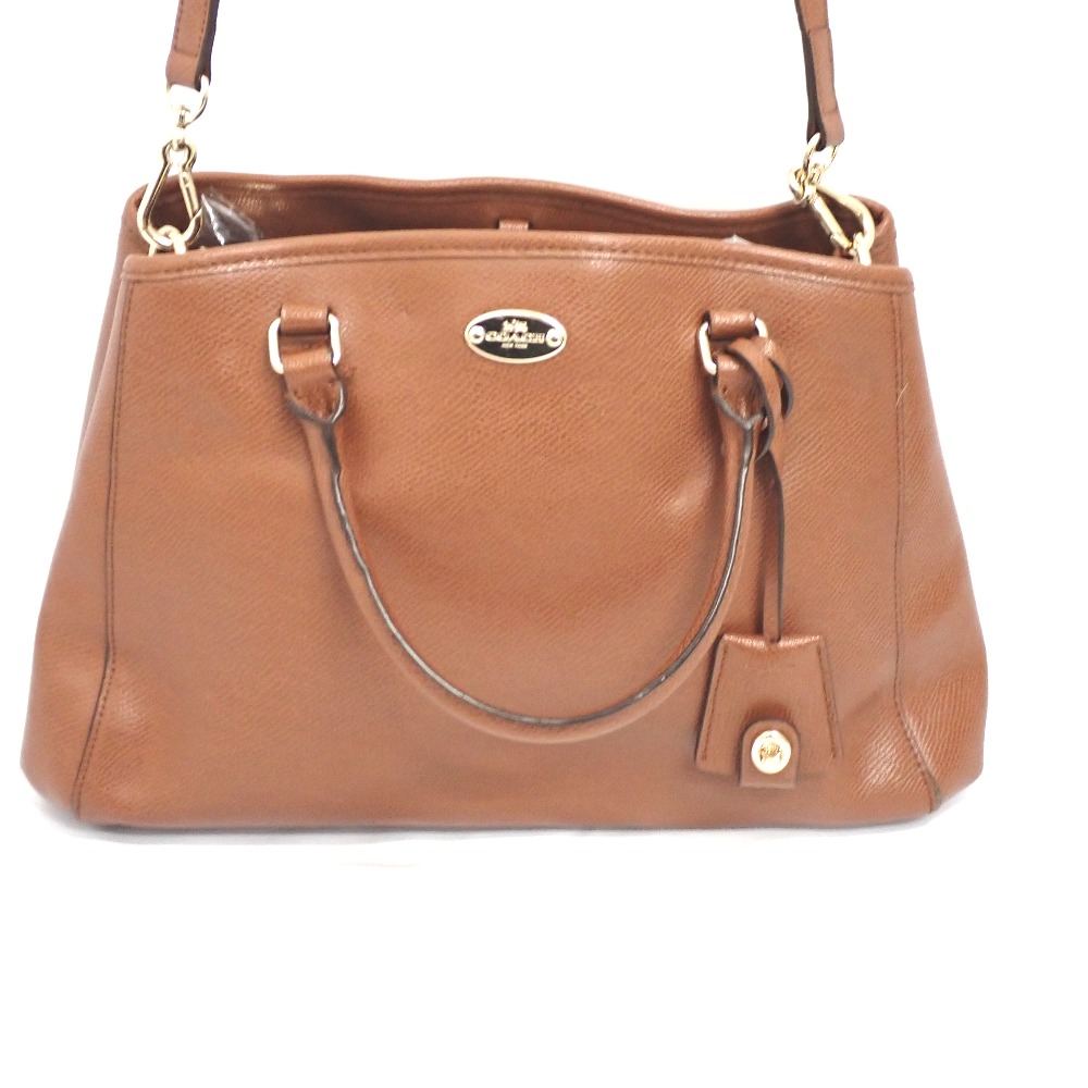 コーチ 2WAY ハンドバッグ F35735 レザー ブラウン レディース【質みなみ・長尾店】【質屋】 COACH 【中古】 NA415811