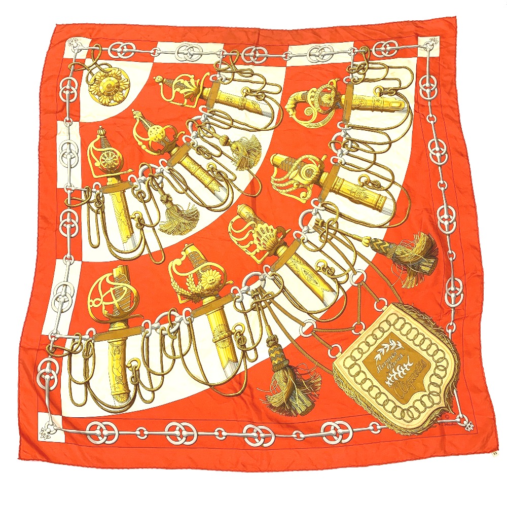 エルメス えり巻き カレ90 クリケティス HERMES 【中古】 IT338272