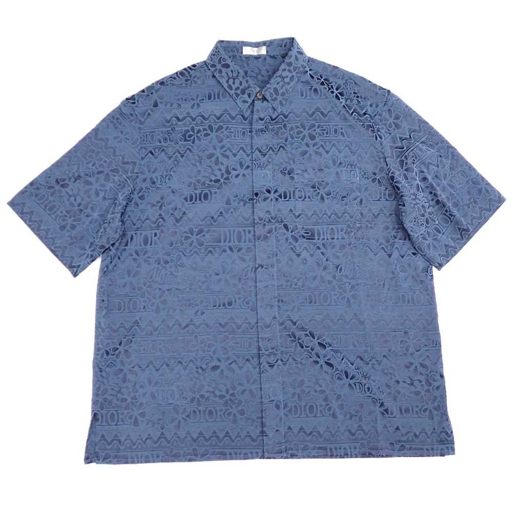 クリスチャンディオール 半袖プルオーバー ショーンステューシー SHAWN STUSSY 033C514A4925 青色系 総柄 #41 メンズ【質みなみ・長尾店】【一六銀行】 Dior 【中古】 NA49051