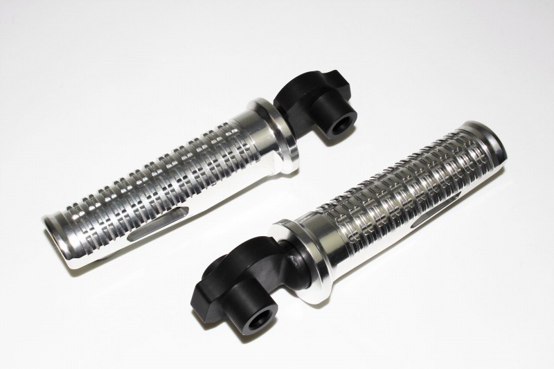 ミニモト モンキーアルミ製ビレットサーキットフットステップ シルバー