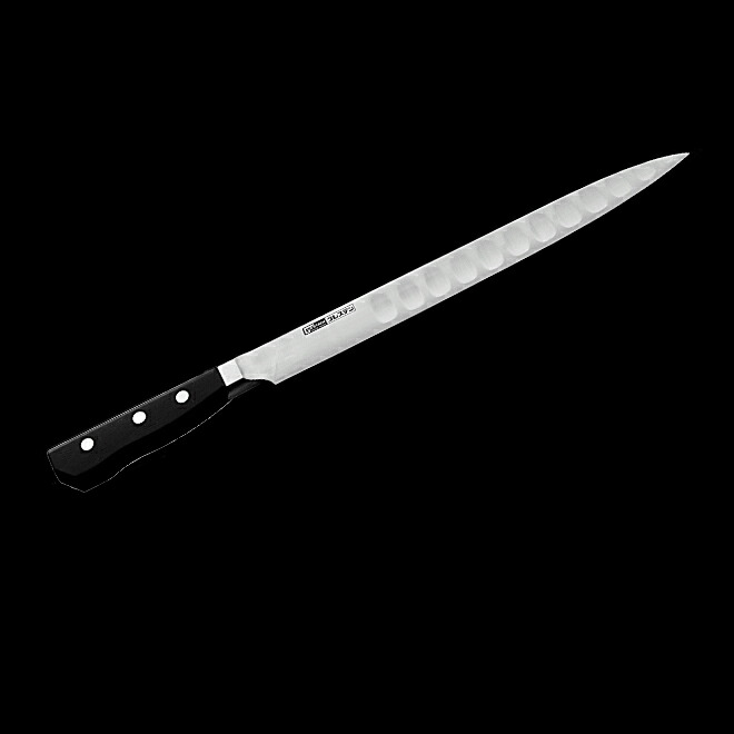 グレステン プロフェッショナルナイフ積層強化木ツバ付ハンドル 025TSKプロティS25cm【送料無料/新潟の包丁/ディンプル/高級包丁/一流シェフ愛用/驚きの切れ味/トマトがきれいに切れる/刃離れ/日本製】モデル変更によりGマークは入っておりません|MINK-WEB-SHOP