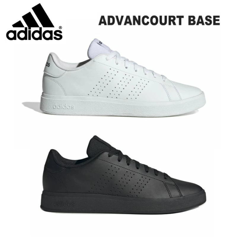 送料無料 アディダス adidas スニーカー アドバンコート ベース ADVANCOURTBASE2.0 IG9183 9184 メンズ テニス ローカット 男性 靴 黒 白 ホワイト ブラック 真っ黒 真っ白 大きいサイズ 22.5cm 23cm 23.5cm 24cm 24.5cm 25cm 25.5cm 26cm 26.5cm 27cm 28cm 29cm 30cm