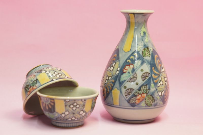 楽天市場】六代 佐藤走波 染錦草花文 湯呑5客揃 : 食器のみつはた