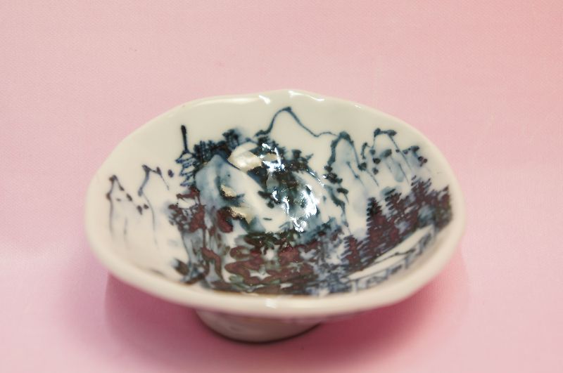 楽天市場】六代 佐藤走波 染錦草花文山水 高杯小鉢揃 : 食器のみつはた