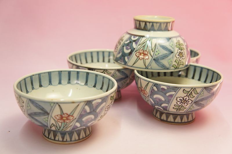 楽天市場】五代 佐藤走波 染錦絵変わり 組鉢揃 : 食器のみつはた