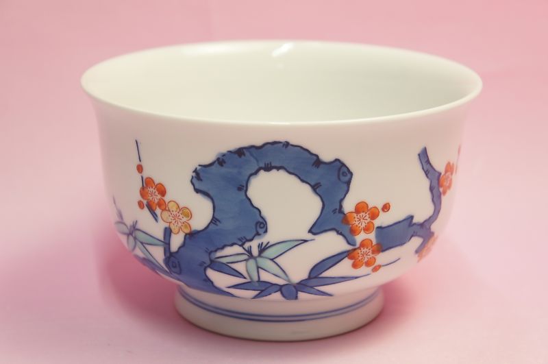 染錦四君子　盃洗（鉢）｜食器のみつはた