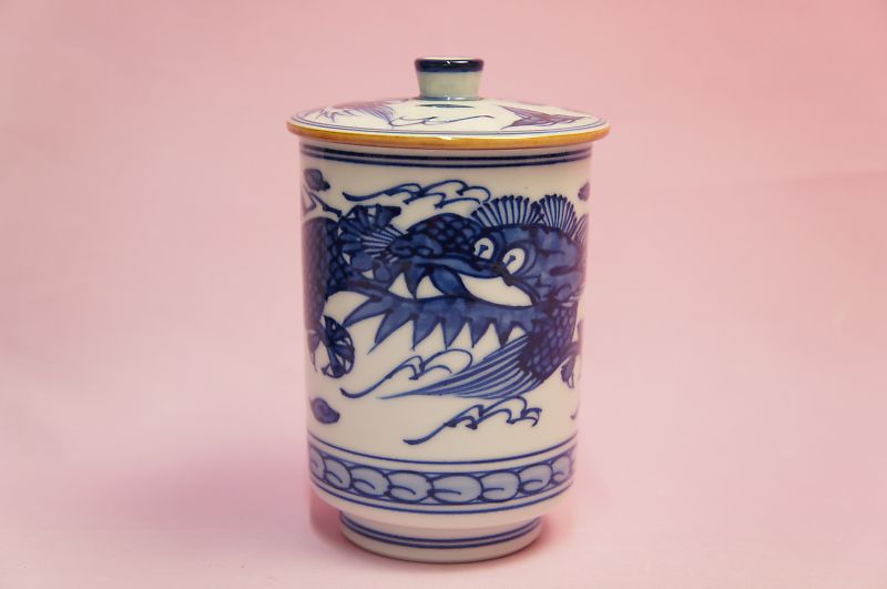 平八竜 蓋付き長湯呑（C）<br>