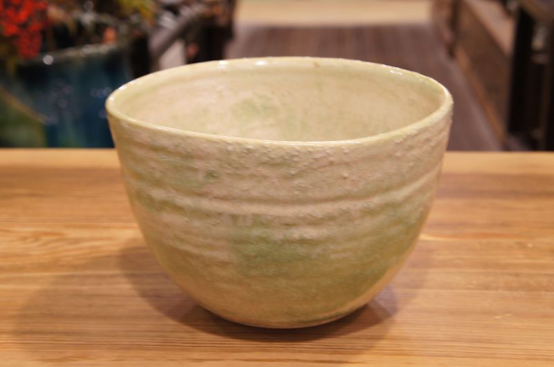 緑釉　花生｜食器のみつはた