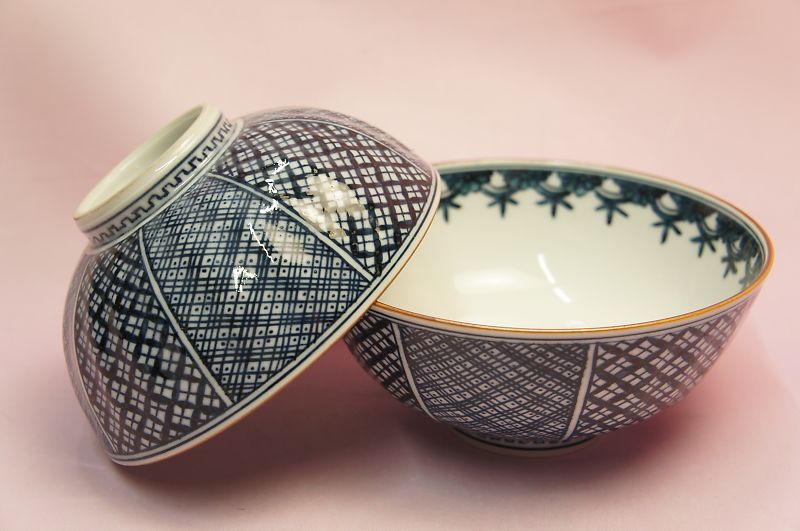 祥瑞彫　組飯碗 【お茶碗 ご飯茶碗】