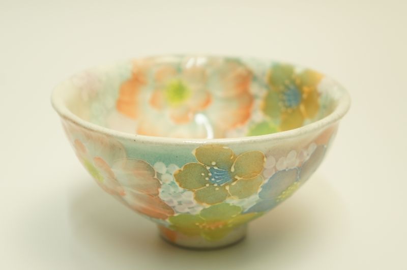 ゆずりは　色彩輪花　飯碗
