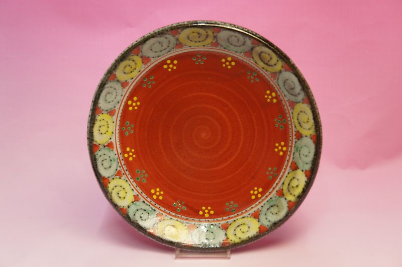 赤絵渦梅 板づくりお皿\u003cBR\u003e キッチン用品・食器・調理器具-食器・カトラリー・グラス